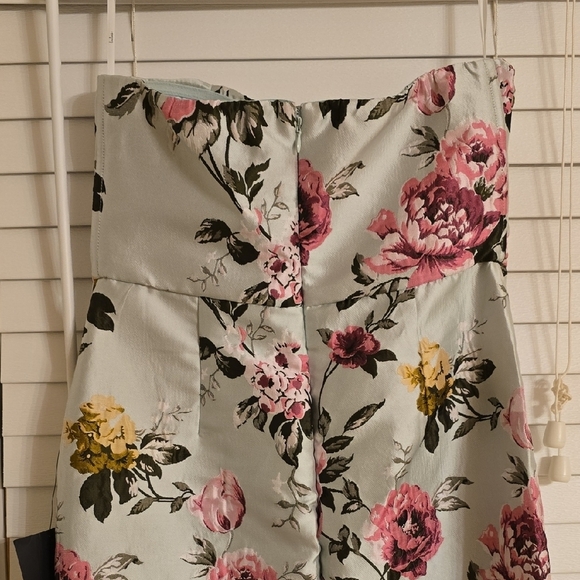 Lulu's Pink and Green Strapless  Sundress - Picture 7 of 16